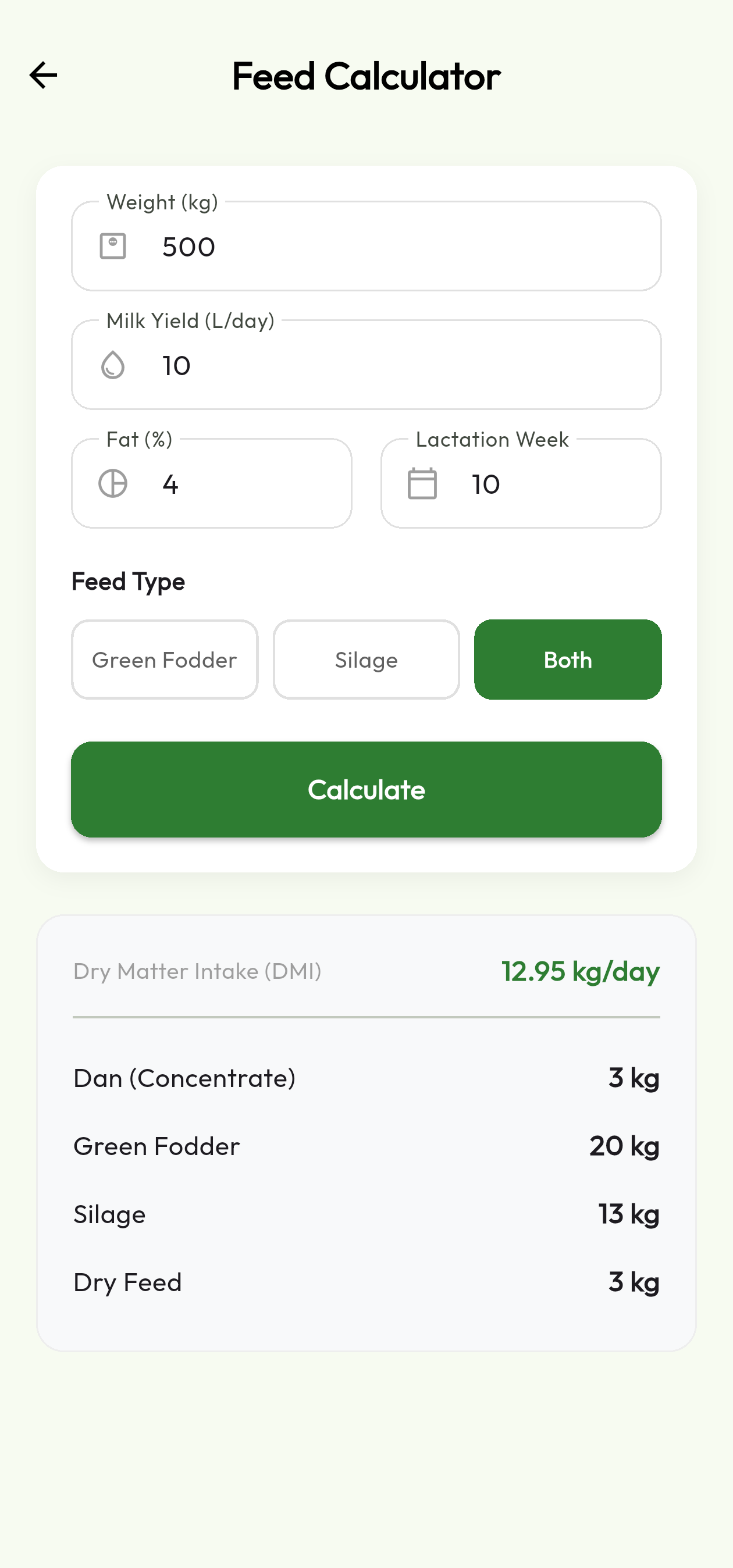 Feed Calculator